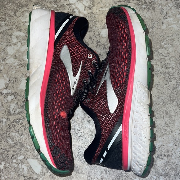 Brooks Ghost 11 women size 8 D 8 wide pink black white green - Picture 5 of 12